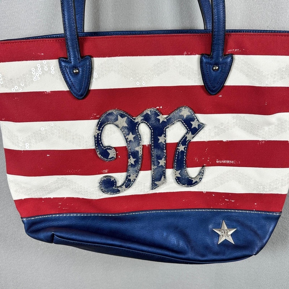 Miss Me Tote Bag Womens Red White Blue Stars Stripes Americana Purse